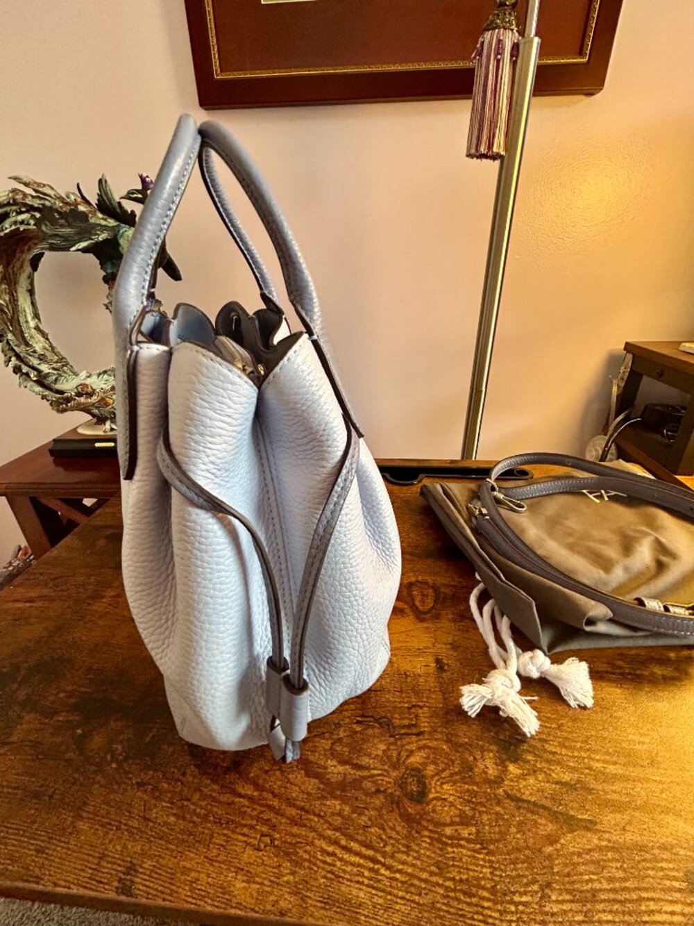 Kate Spade Small Dumpling Satchel in Two Tone Blue - Picture 9 of 10